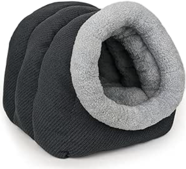 Cat Bed for Indoor Cats, Pumpkin Style Cat Cave Bed Pet Tent Cat House with Removable Cushion Pillow, Soft Semi-Closed Pumpkin Shape Pet Bed for Small, Medium Dogs and Cats